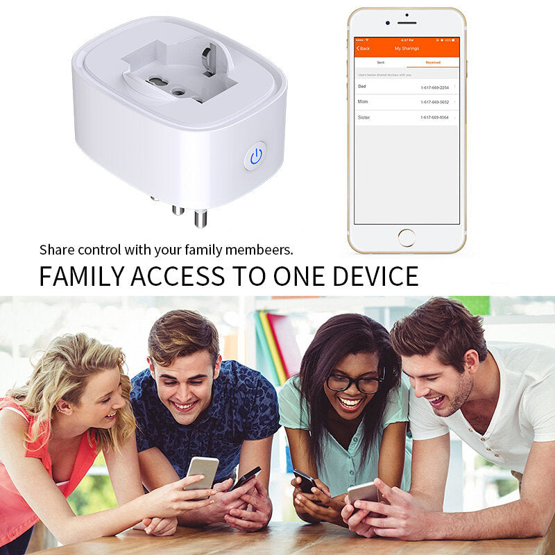 16A Smart WiFi Smart Socket IT Standard Remote Timer Switch Italian Standard Smart Socket