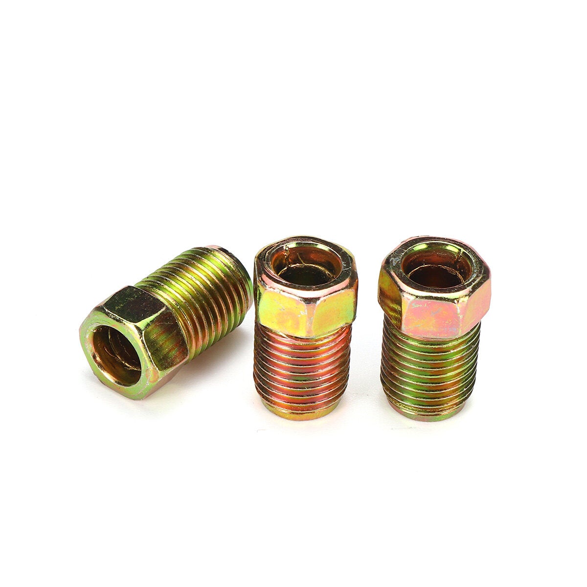 3 Ways T Piece Brake M10 Tee 3/16 Inch Pipe 10mm With 3 Male Nuts Fitting Adapter