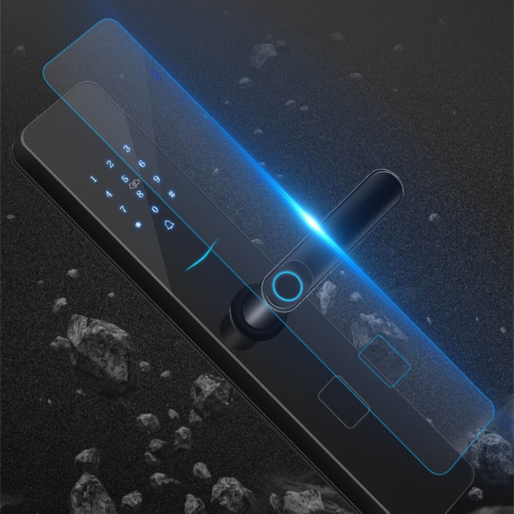 Aluminum Alloy Fingerprint Lock Household Anti-Theft Door Smart Lock With One Grip Electronic Code Lock Gemstone Black Paint Process
