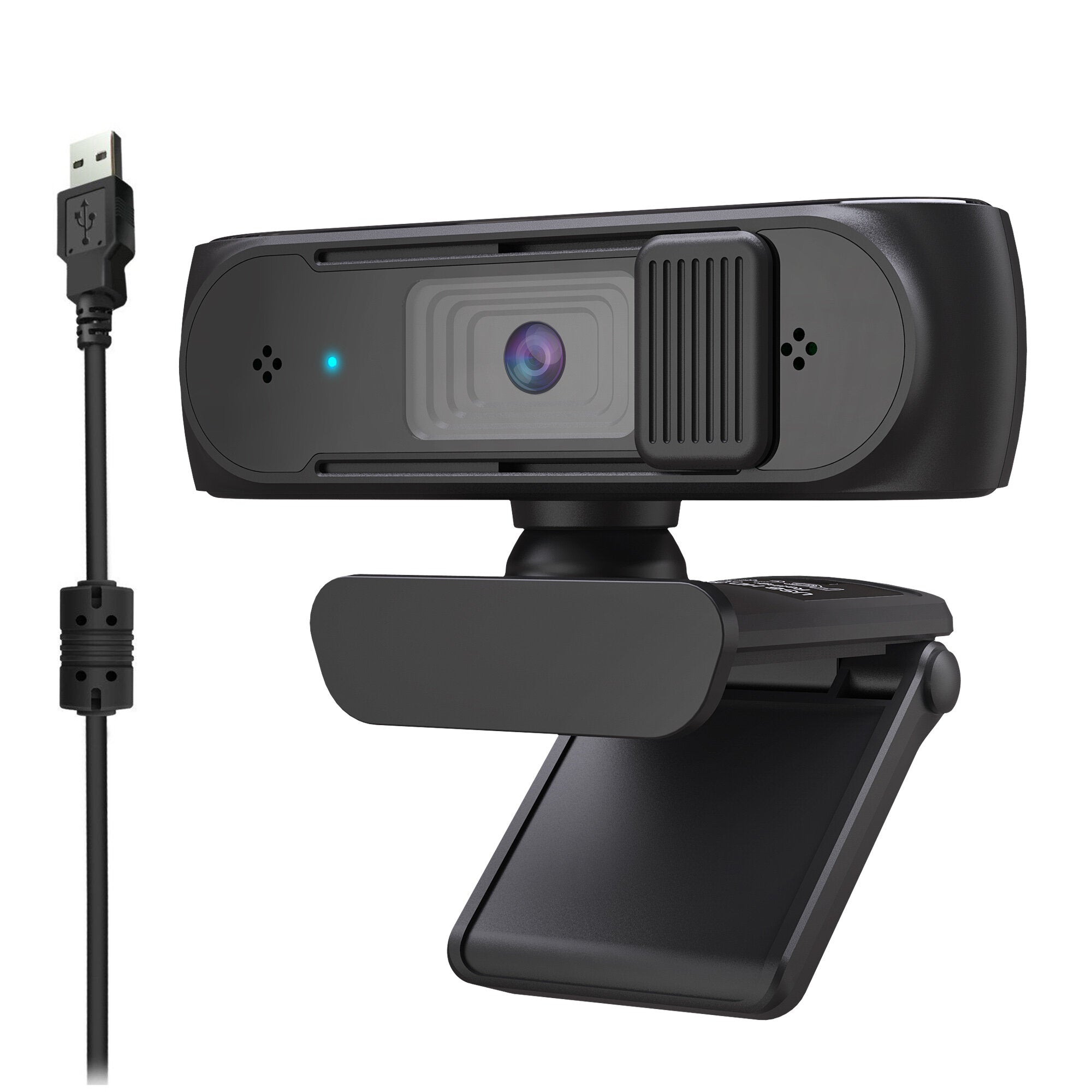 Wired Computer Webcam 1080P 5MP Auto Focus 360 Degree Rotatable Webcam With Privacy Cover Design For Video Calling Meeting