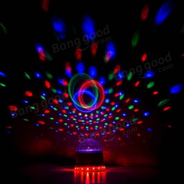 15W LED RGB Crystal Magic Ball Sunflower Stage Light Sound Actived for Chritmas Party KTV Disco