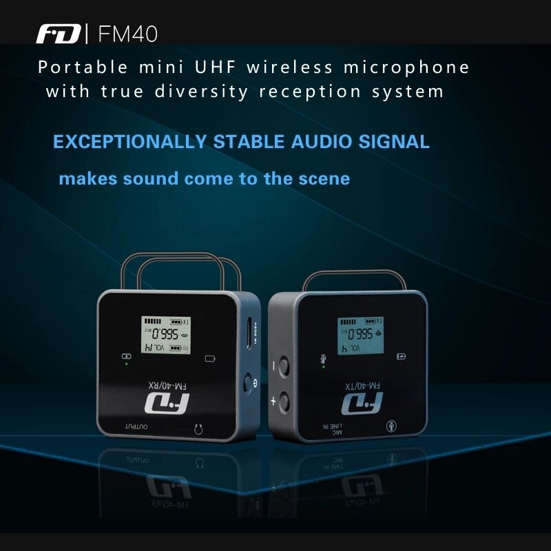 Portable Mini UHF Wireless Professional Lavalier Microphone with True Diversity Reception System Mic for Camera DSLR