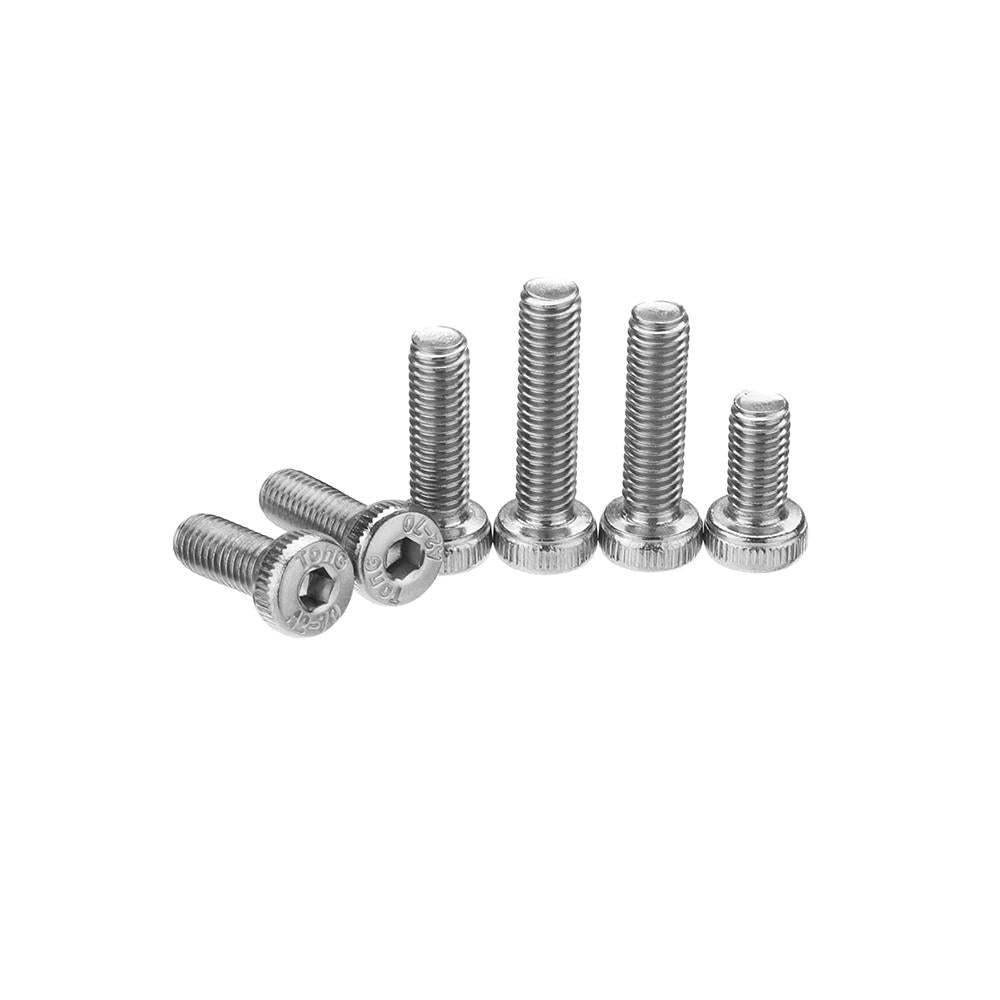180Pcs M5 Hex Socket Thin Head Screw Low P rofile 10-20mm Bolts Assortment Set 304 Stainless Steel