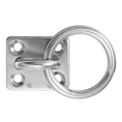 5mm 304 Stainless Steel Pad Eye Plate with Round Ring Marine Boat Hardware