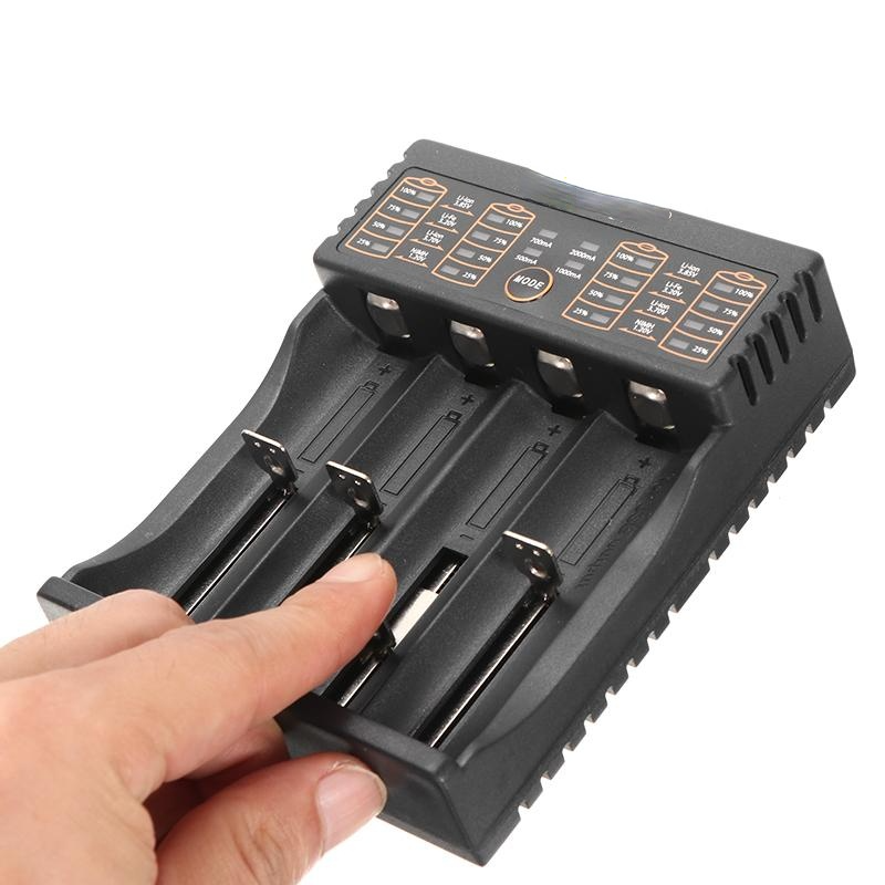 Micro USB DC 5V 4 Slots Battery Charger support 18650/26650/16340/14500