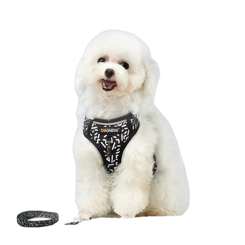 Harness and Leash Sets Adjustable Lengths Reflective Design Breathable Mesh Dog Collar for Small Pets