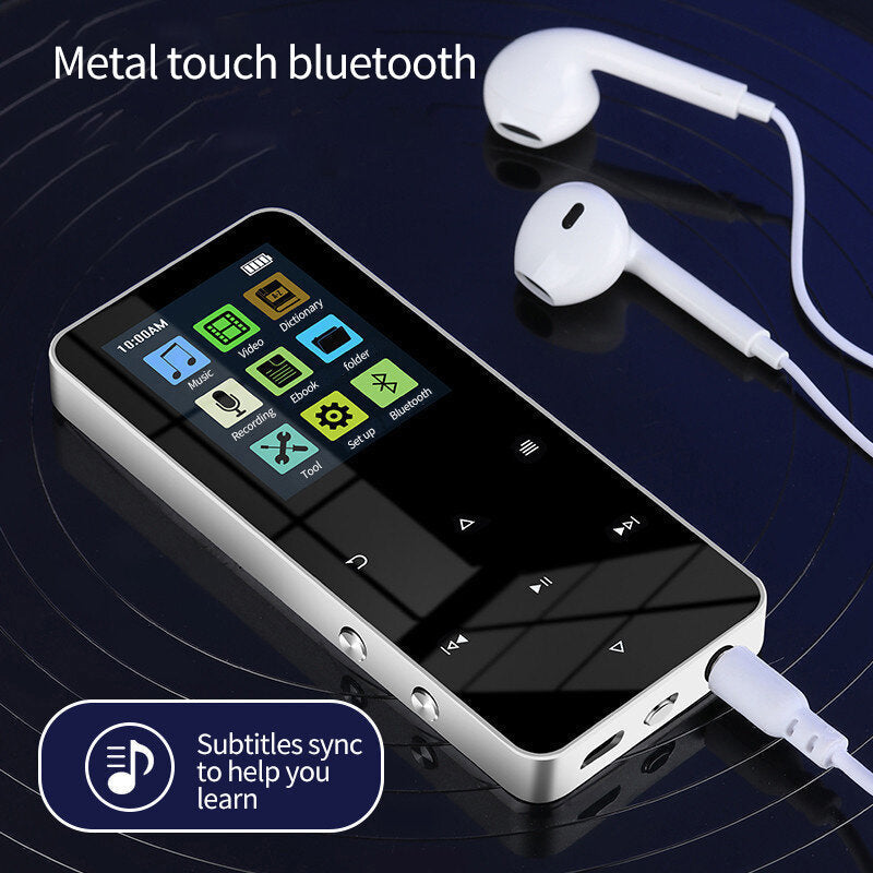 1.8 Inch MP3 Player Bluetooth With Radio FM Record Metal Touch Hi-Fi Mini Portable Walkman MP4 Lossless Music