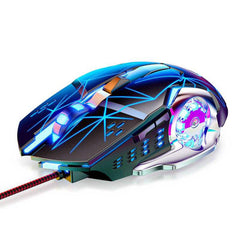 Gaming Mouse 6 Buttons Adjustable 1200-3600DPI Colorful Breathing Light Sound/Silent USB Wired Mouse