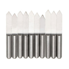 10pcs 60 Degree 0.3mm Tip 3.175mm Carbide PCB Engraving Bits End Mill Cutter CNC Router Tool
