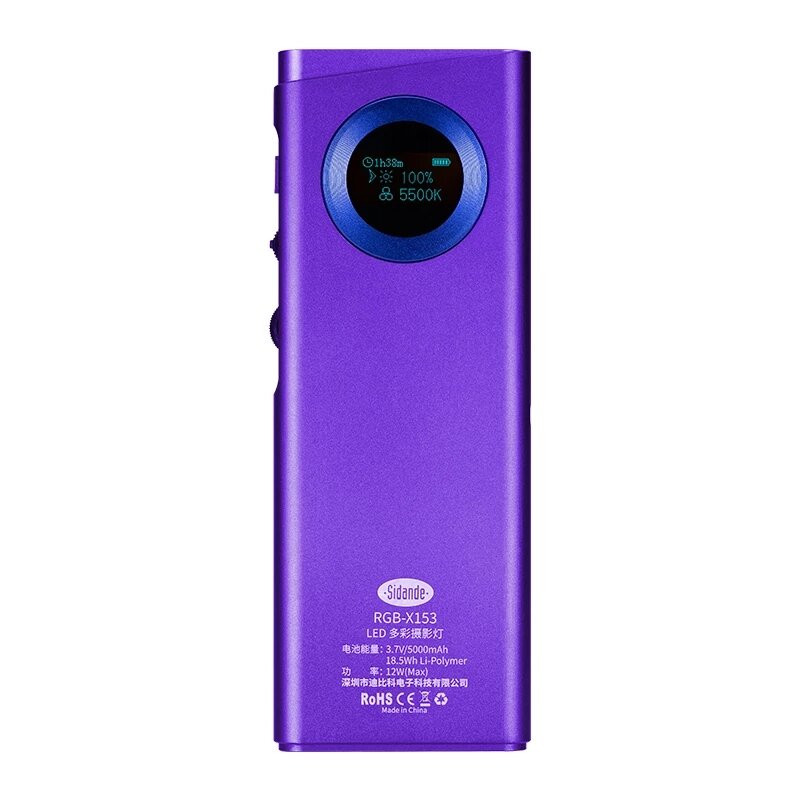 LED Video Light Rechargeable Power Bank 3200K-5600K Camera Dimmable Photography Lamp Fill Light for Live Broadcast Selfie Video Vlog