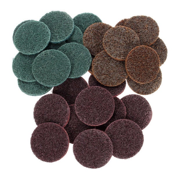 30pcs 2 Inch Roloc Roll Lock Surface Conditioning Fine Medium Coarse Sanding Discs