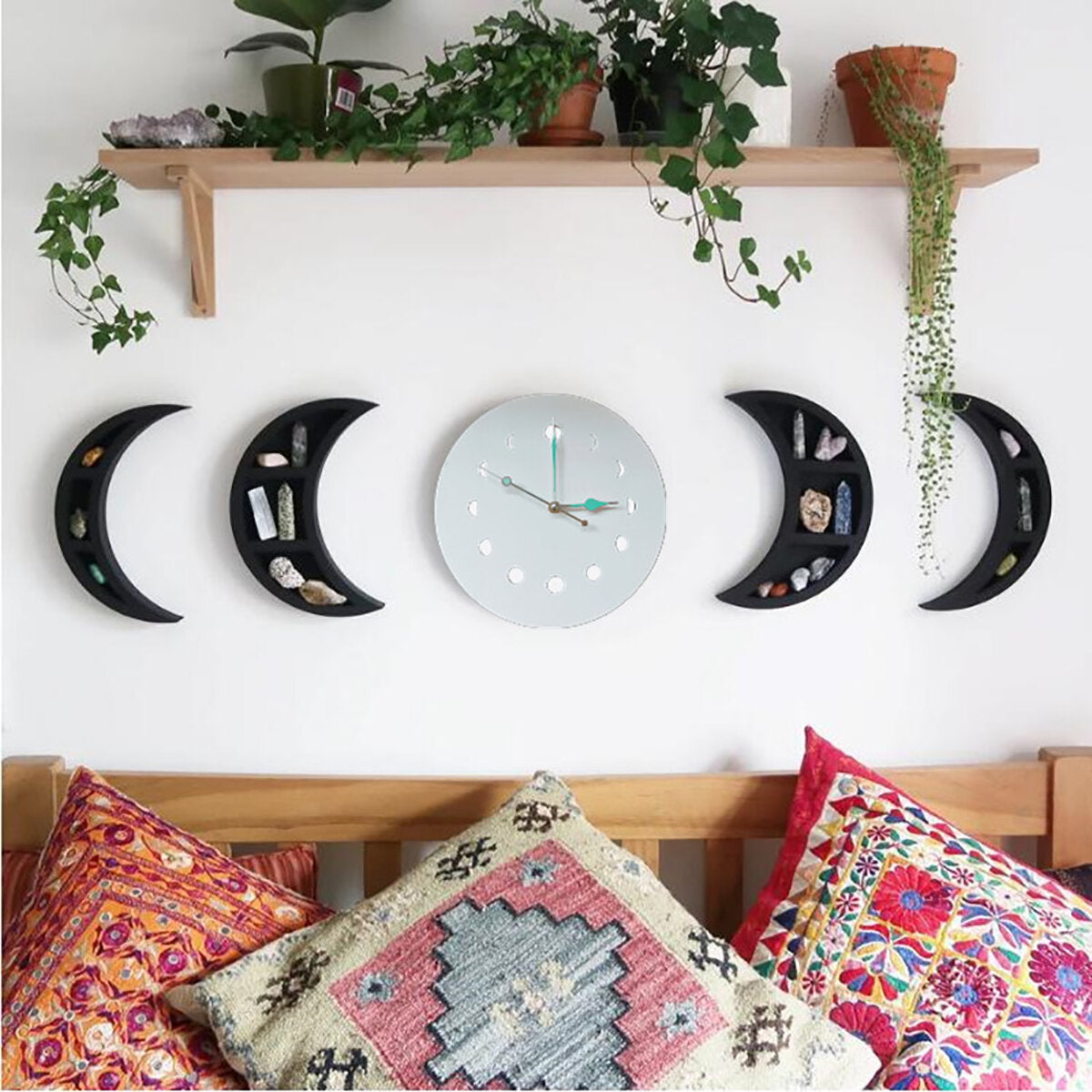 10 Inch Luminous Night Light Clock Non-ticking Wall Clock for Office/Living Room/Bedroom/Kitchen