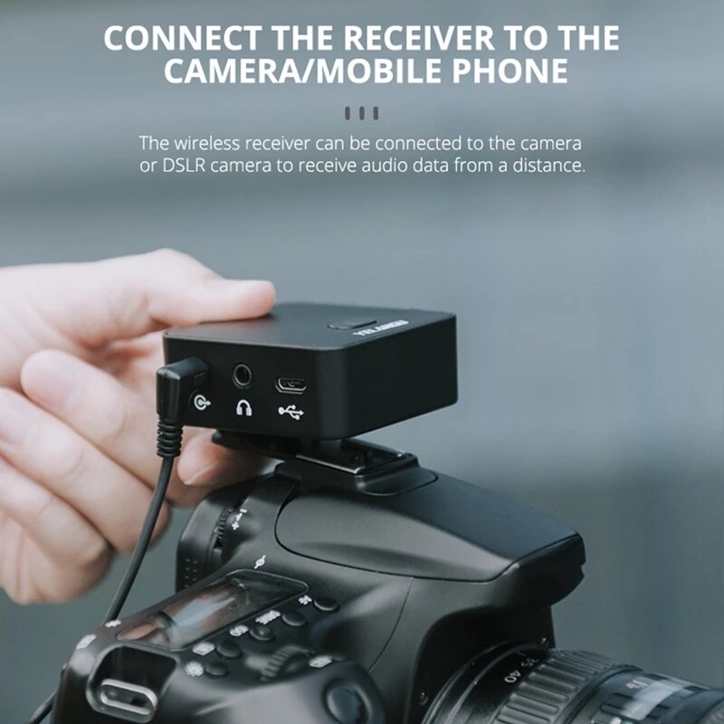 Portable Lavalier Interview Recording Wireless Microphone for Mobilephone PC DSLR Camera