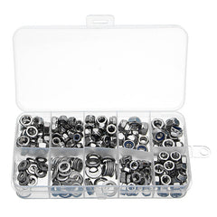 255pcs Stainless Steel Nylon Insert Hex Lock Nuts Full Nuts Washers Assortment Kit M4 M5 M6