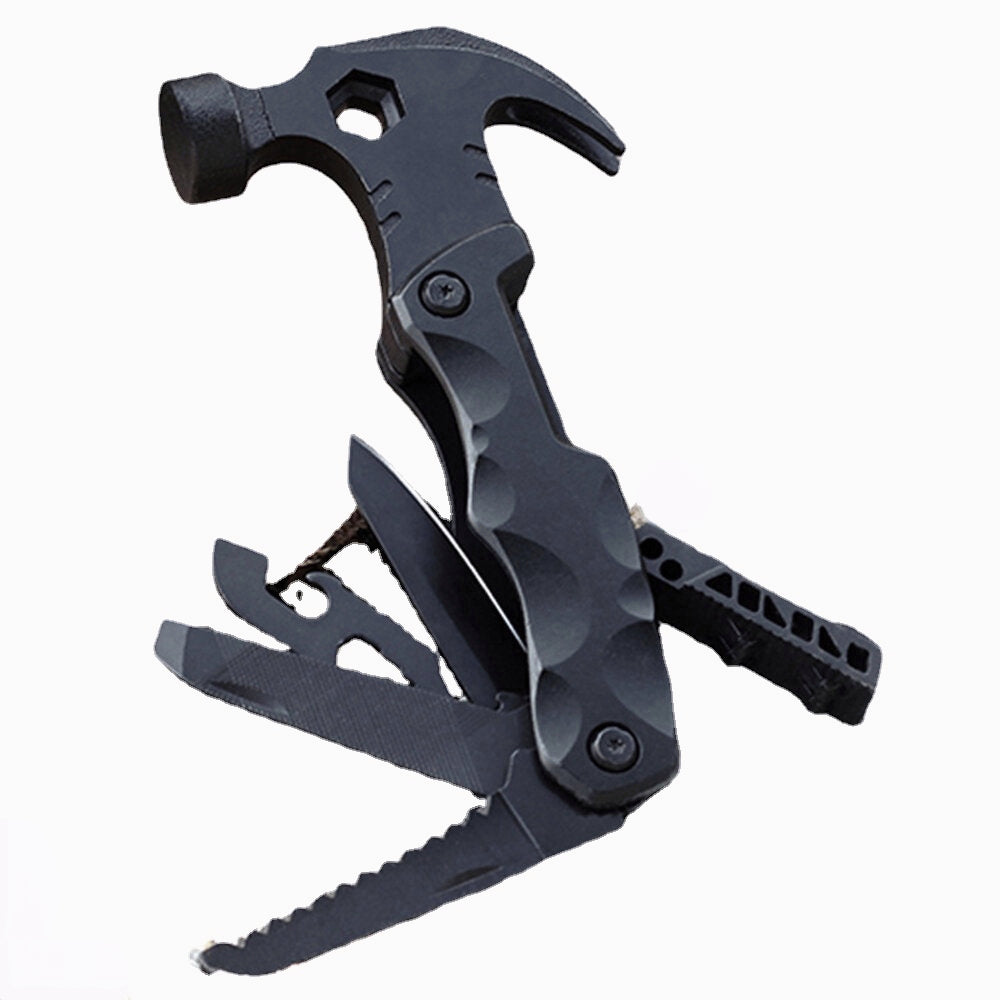 9 In 1 Multifunctional Claw Hammer Outdoor Portable Multifunctional Tool Suitable For Outdoor Camping Home Emergency etc.