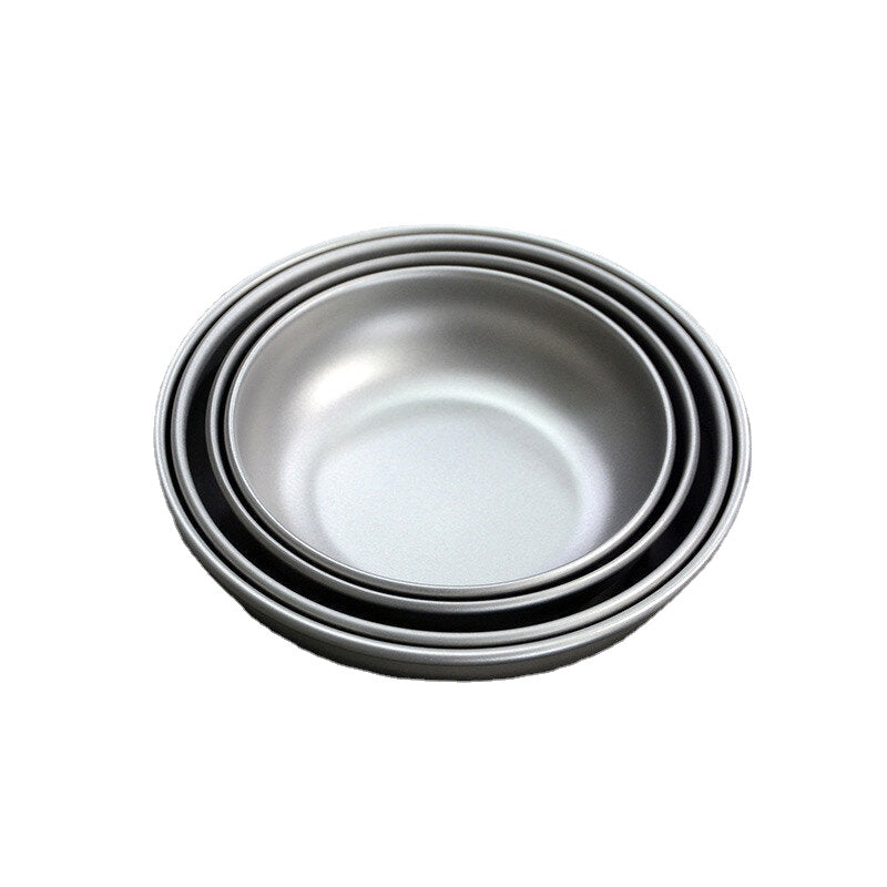 250/300/400/450ML Titanium Plates Tableware Dishes Ultralight Portable Outdoor Camping Picnic Travel