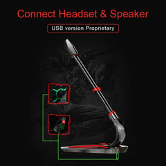 Computer Gaming 360 Sound Collection Microphone USB 3.5mm Studio Speech Omnidirectional Wired for PC Desktop Recording Chatting