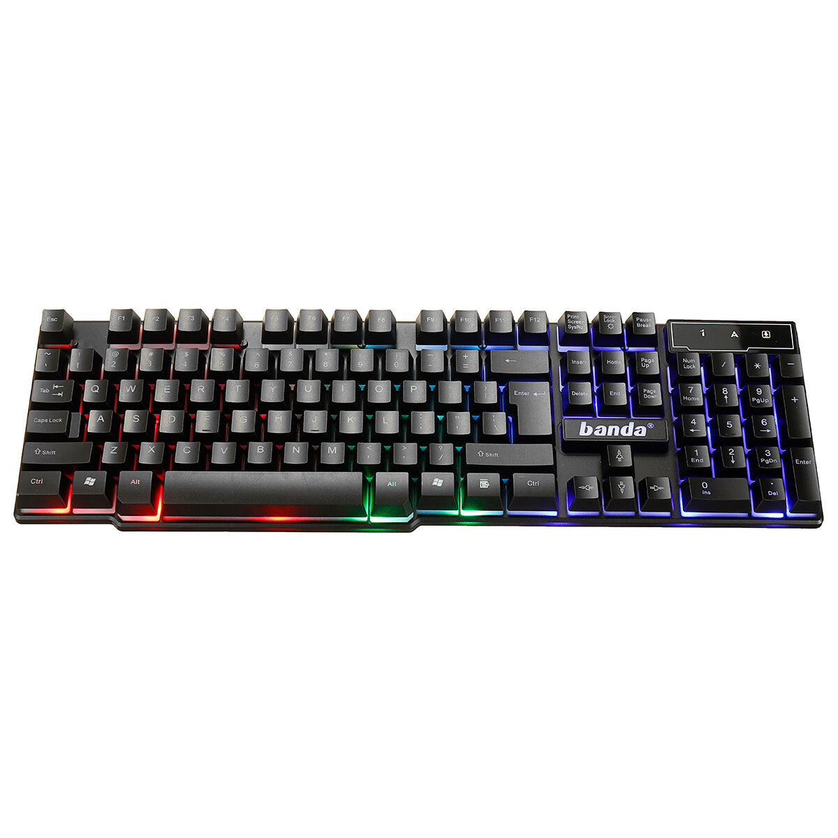 4Pcs Gaming Devices Set 104 Keys LED Backlit Gaming Keyboard 3600DPI Ergonomic Mouse 3.5mm Wired Headset Anti-slip Mouse Pad Combo