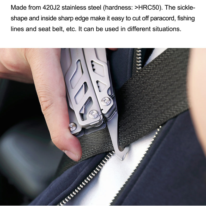 Folding Blade Knife Outdoor Tools Hand Set 16 IN 1 Multi-Tool Pliers Screwdrivers Can Opener Camping