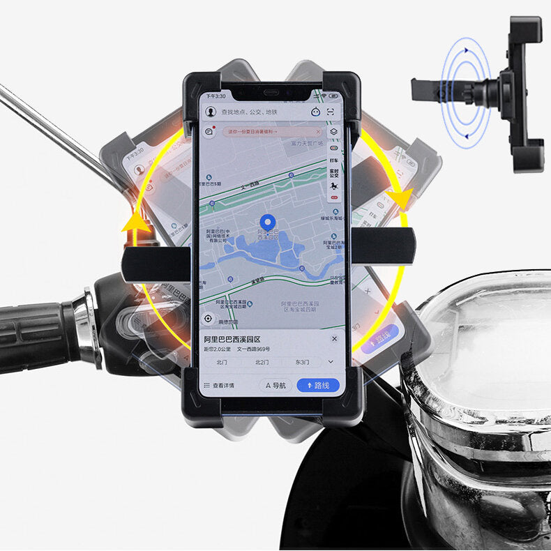 4-Claws Automatic Locking Phone Bike Holder 360 Adjustable Cycling Universal GPS Rack For MTB Bicycle Motorcycles