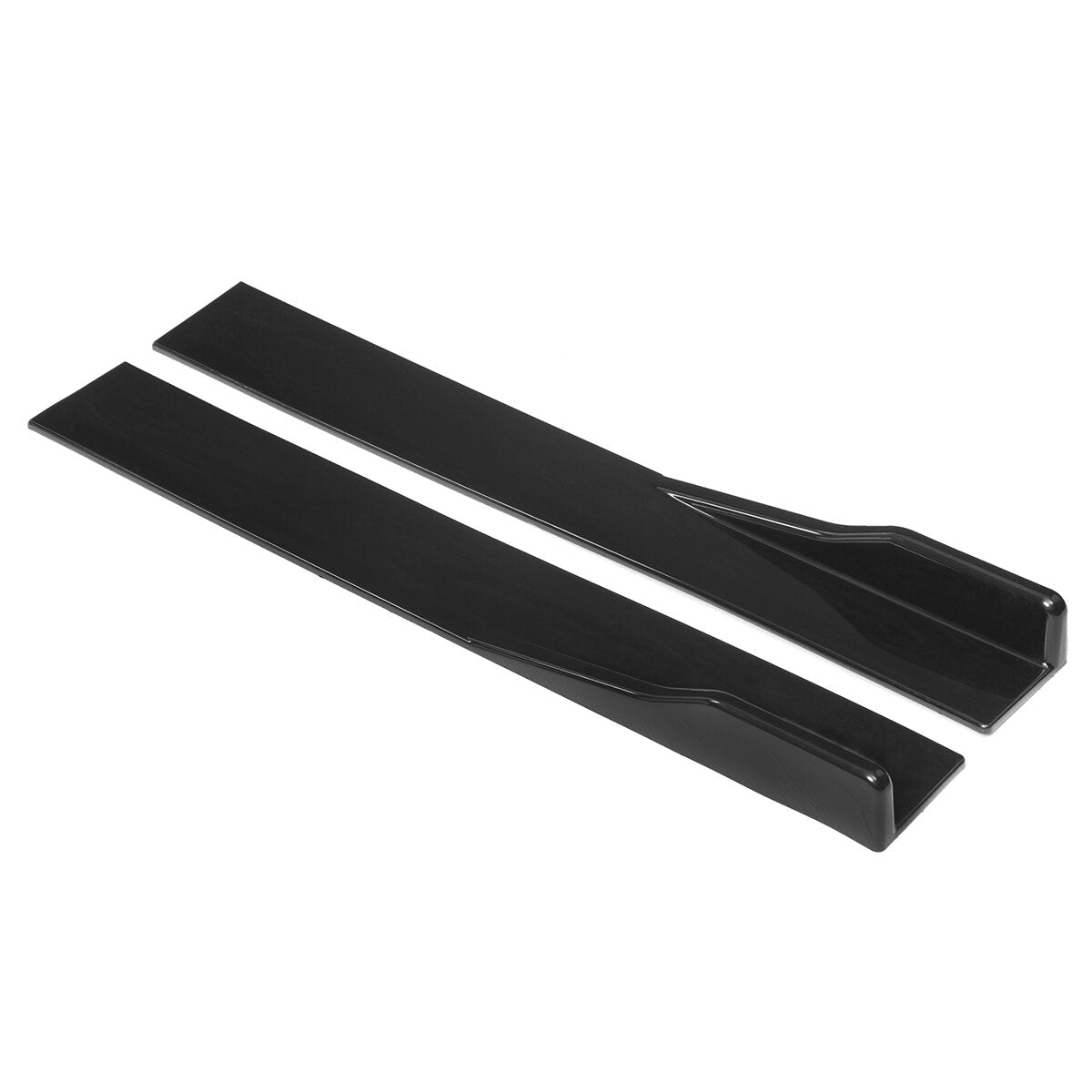 Pair of Side Skirts Extensions Splitters Glossy Black For LEXUS Infiniti Subaru Mazda Car Universal