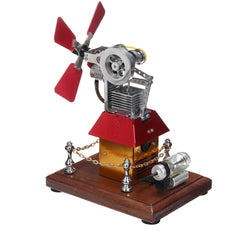 High Speed Stirling Engine Windmill Fan Propeller External Combustion Engine Model Decor Gift