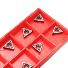 10pcs Triangle Carbide Inserts Lathe Turning Tool Holder Inserts
