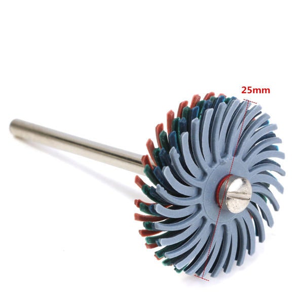 12pcs 1/8 Inch Shank Bristle Brushes 80/120/220/400 Grit Disc Brushes