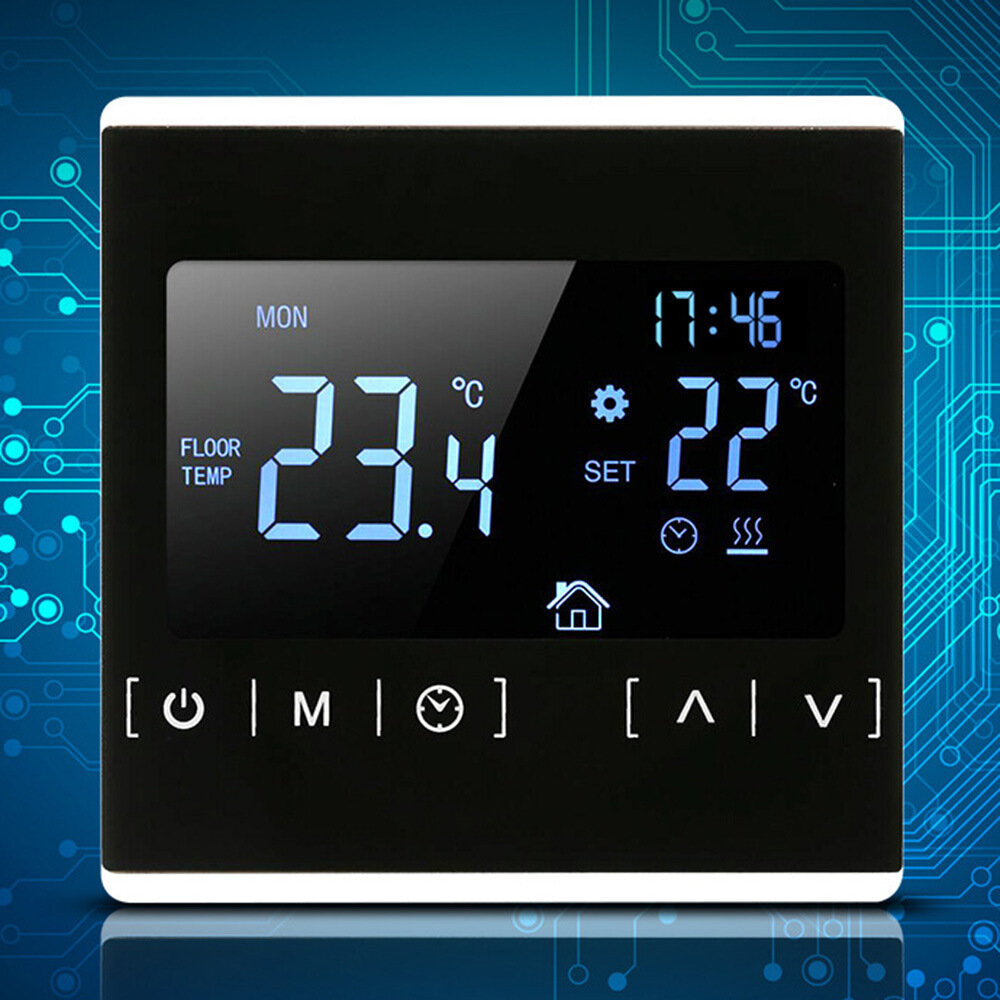Touch Screen Temperature Controller Thermoregulator Black Back Light Electric Heating Room Thermostat