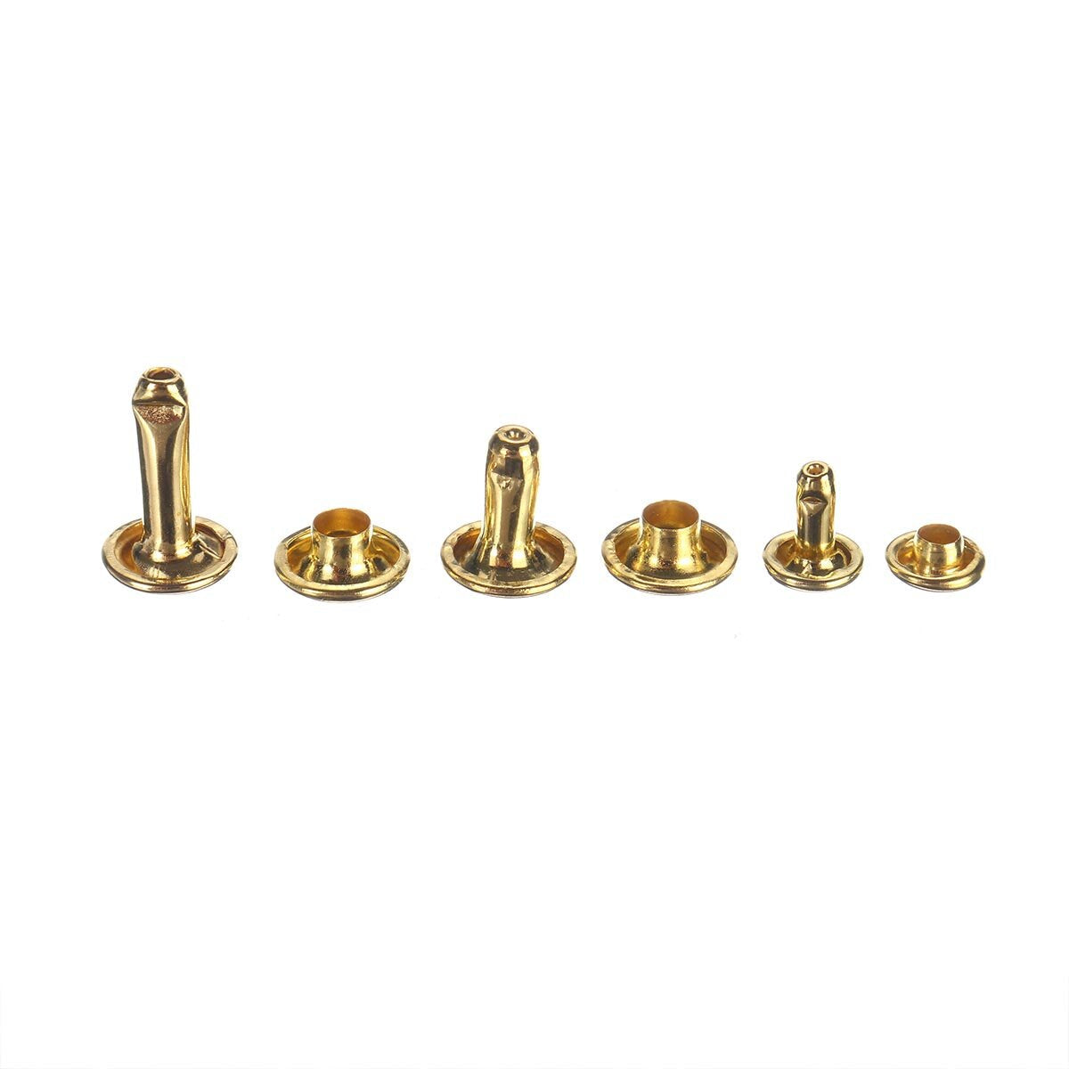 420+3 Sets Leather Craft Double Cap Rivets Tubular Metal Studs Fixing Tools Kit
