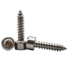 50Pcs M2 304 Stainless Steel Hex Socket Cylinder Cap Head Self Tapping Screw Wood Screws Speaker Screws Optional Length