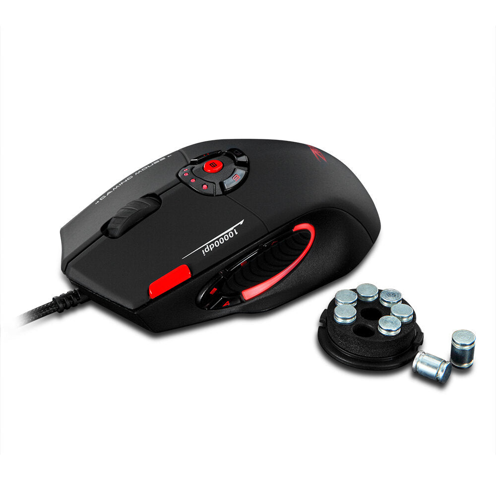Wired Mouse 1000-10000DPI 12 Buttons Programming RGB Lighting Optical Mice with Custom Counterweight Gaming Mouse