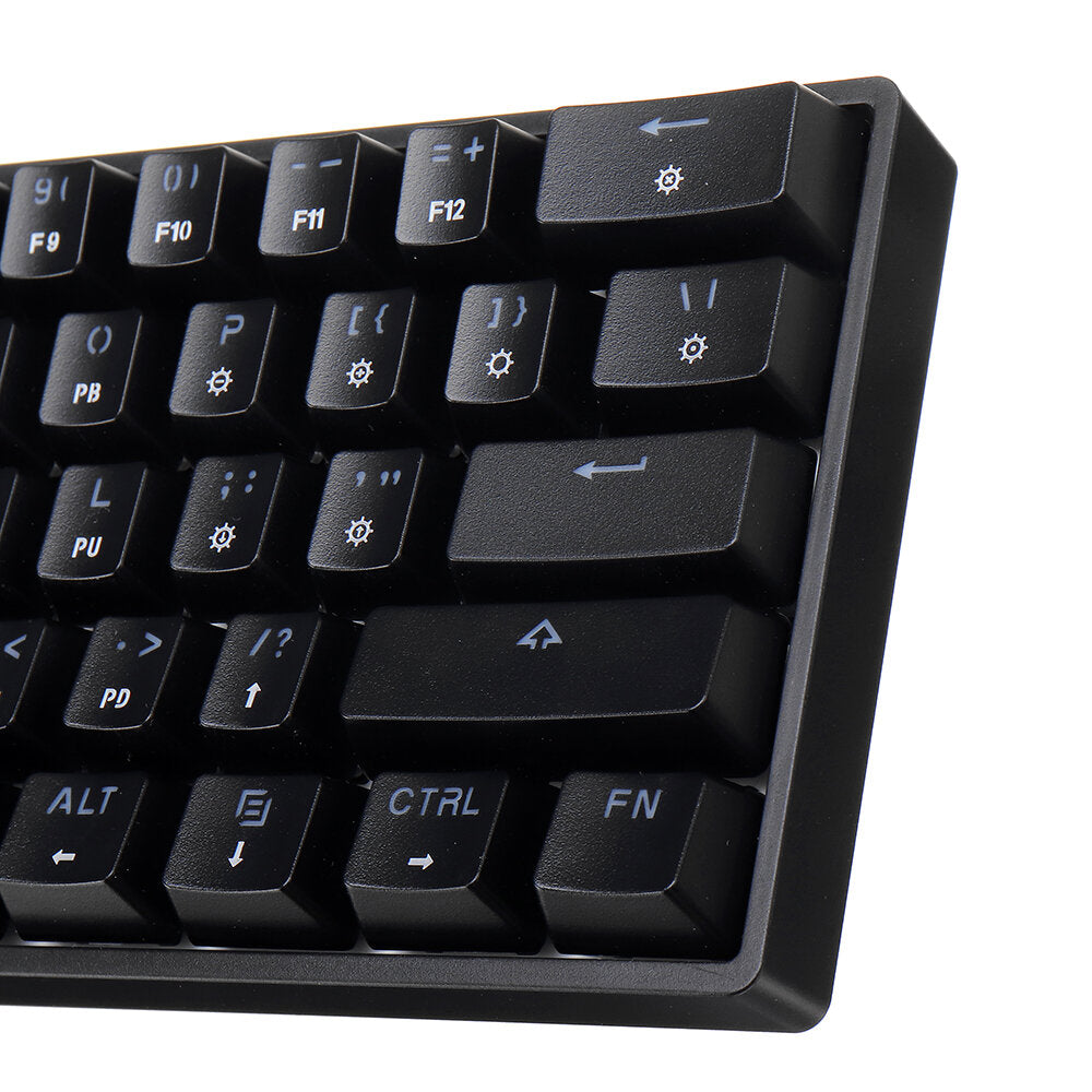 Mechanical Keyboard 61 Keys Hot Swappable Gateron Optical Switch RGB Type-C Wired Programmable 60% Layout Gaming Keyboard