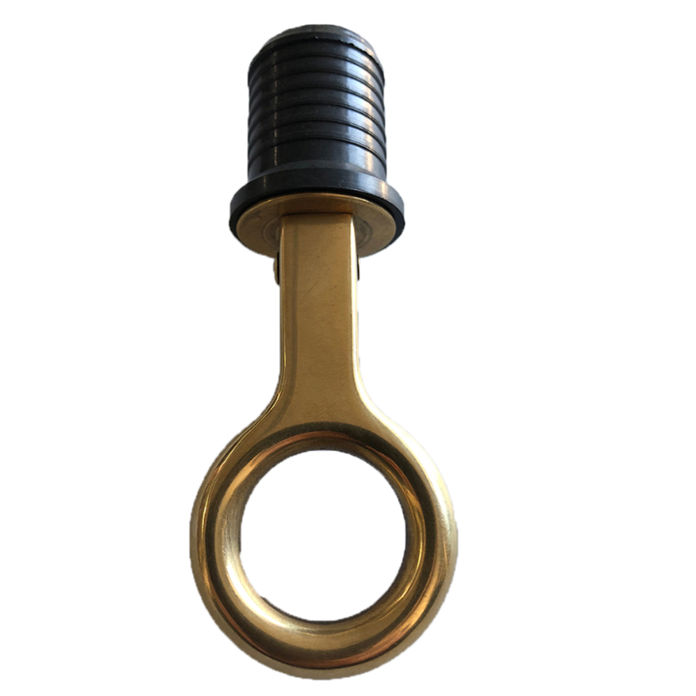 1" 25mm Brass Plated Marine Boat Snap Handle Locking Drain Plug Boat Livewell Drain Plug with Snap Handle Boat Accessories