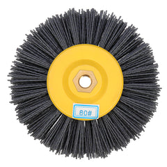 150x40mm M14 Wire Drawing Wheel Brush 80/120/180/320 Grit Drum Burnishing Polishing Wheel