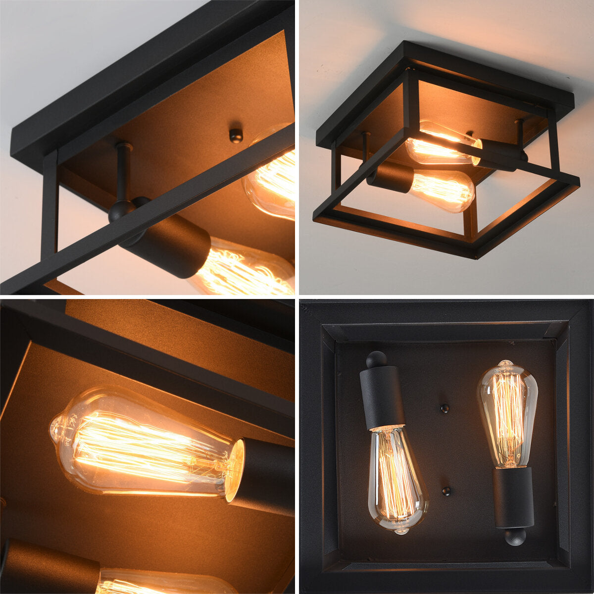 AC100V-240V Metal Pendant Ceiling Light Shade Industrial Geometric Wire Cage Lampshade Lamp Without Bulbs