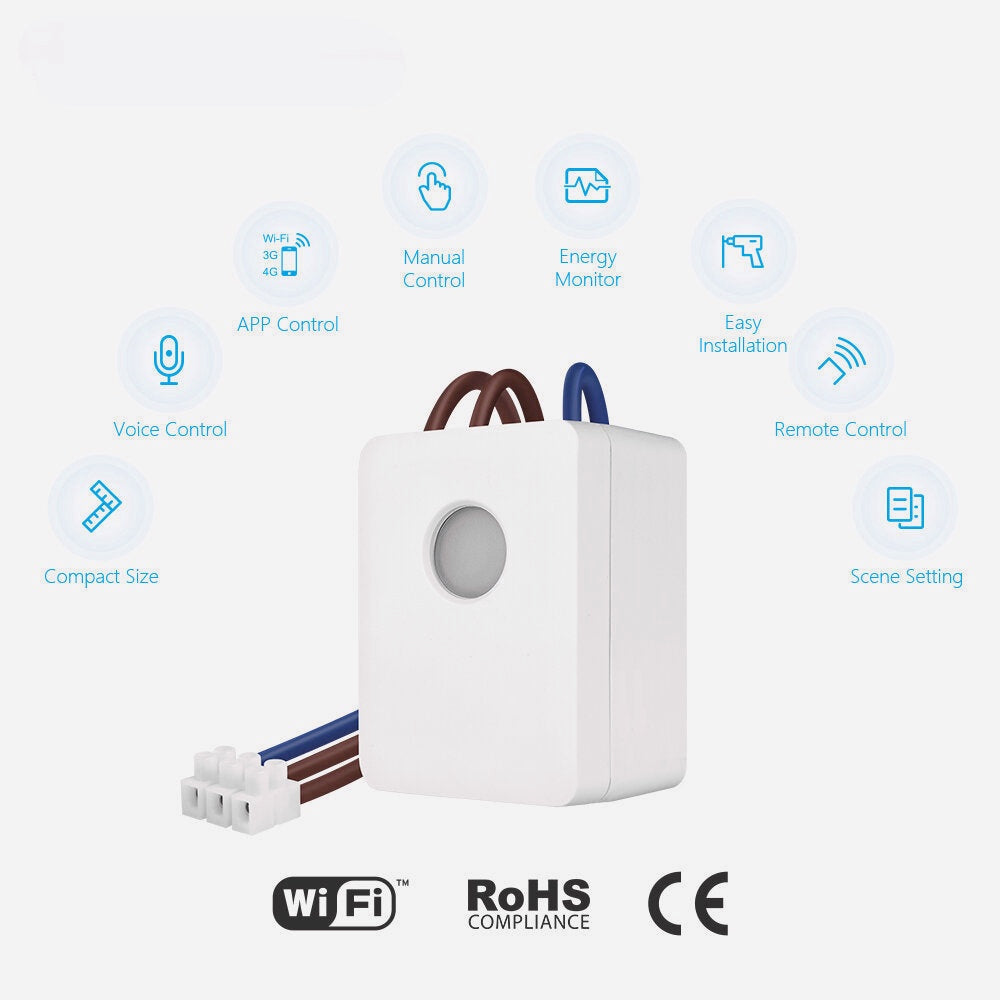Smart Switch Universal Wireless Switch WiFi Wireless Remote Control Switch Timer Controller DIY Home Automation Works With Alexa Google Home