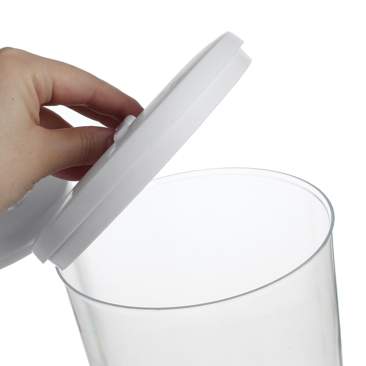 Double Cereal Dispenser Transparent Store Tank 3L for Kitchen