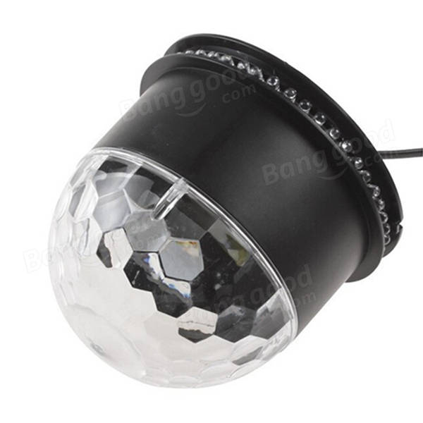 15W LED RGB Crystal Magic Ball Sunflower Stage Light Sound Actived for Chritmas Party KTV Disco