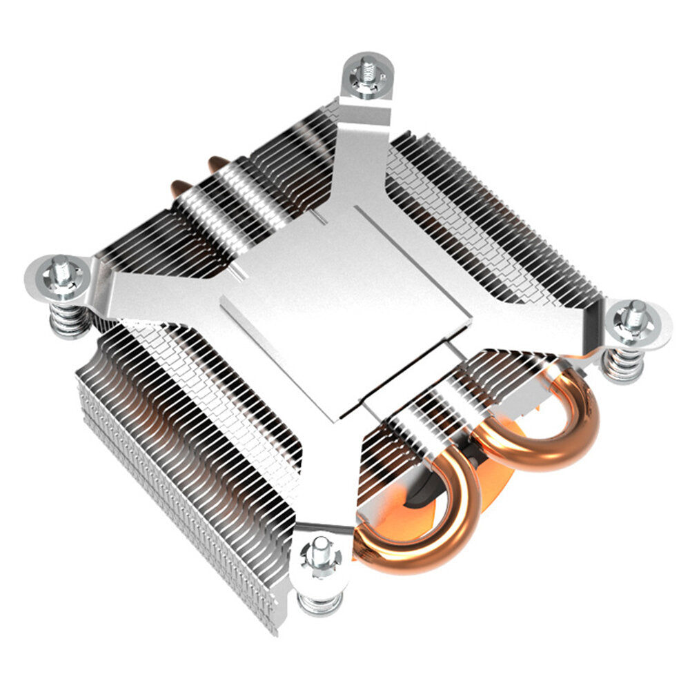PC cooler 27mm Ultra-Thin Computer CPU Cooler 2 Heatpipes 80mm Mute Radiator Socket Intel 775 115x CPU Cooler For HTPC 1U Mini Case AIO Server