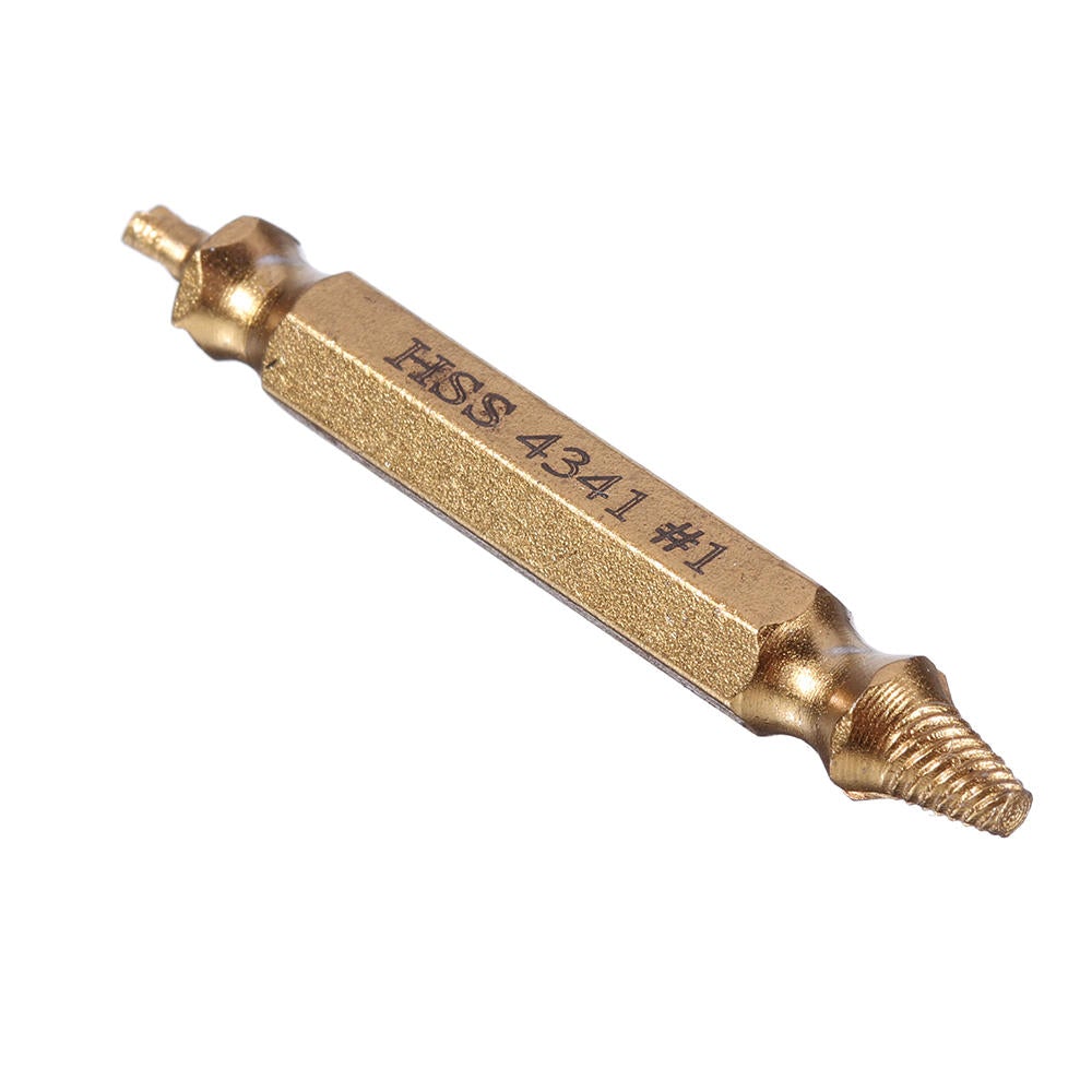 5pcs Double Side Damaged Screw Bolt Extractor Drill Bits Gold Oxide Edition Stripped Screw Removers