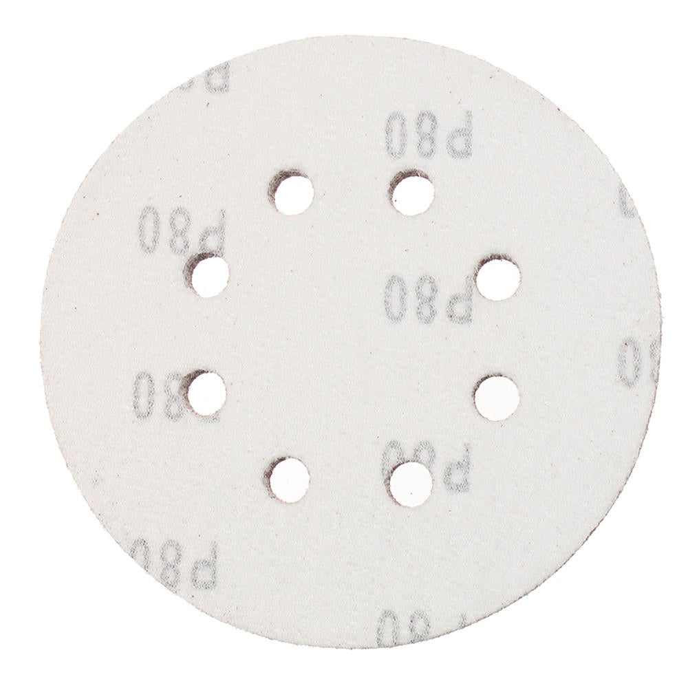 25pcs 125mm 8 Holes Hook Loop Sanding Discs 80 Grit Sander Pad Abrasive Tool