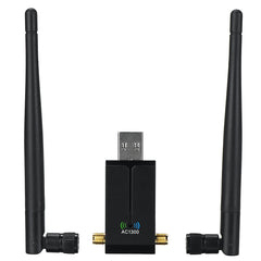 1300M Wireless Network Card USB3.0 Wifi Adapter Dual-band 2.4G/5G 1300Mbps W/Antenna Through the Wall Network Card WIFI Receiver Transmitter