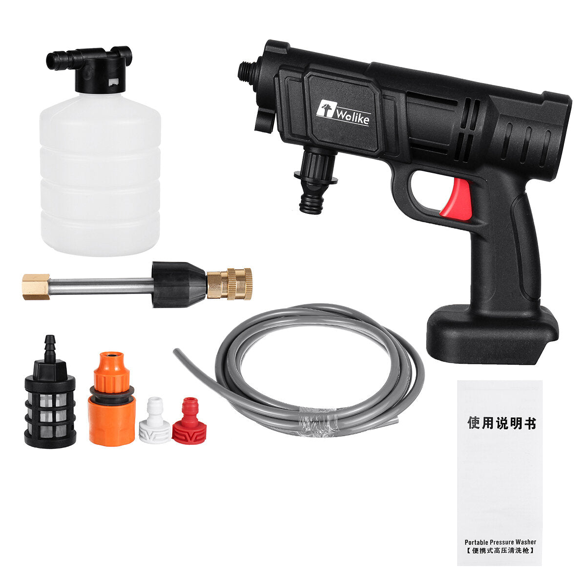 2000W 90Bar 22000mAh Cordless High Pressure Car Washer Spray Water Pump Portable Car Wash Pressure Cleaner Cleaning Machine
