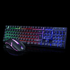 104 Keys Keyboard USB Wired RGB Backlight Desktop Keyboard Mouse Combo Gaming for PC Laptop Gamer