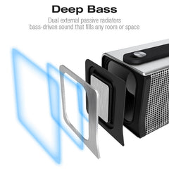 Portable Wireless Bluetooth Speaker Deep Bass Dual Full-Range Drivers 1800mAh Battery Life Subwoofer Speaker