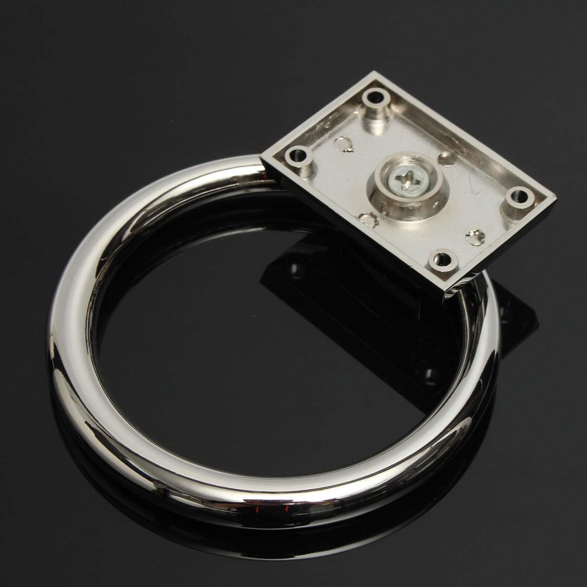 Stainless Steel Knocker Pulls Handle Pull Rings Shiny Silver for Wooden Door Chair