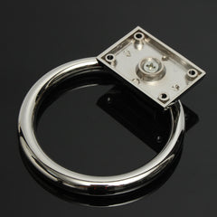 Stainless Steel Knocker Pulls Handle Pull Rings Shiny Silver for Wooden Door Chair