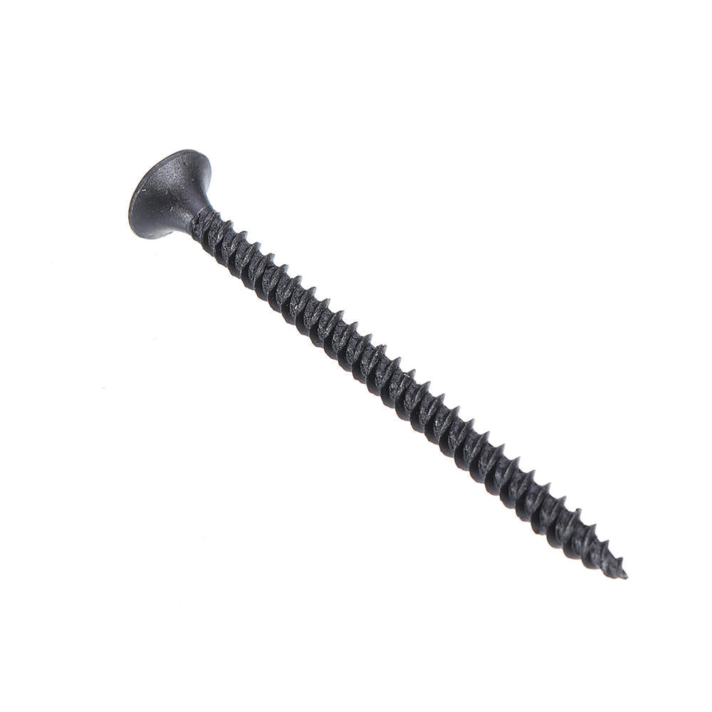 350Pcs M3.5 Cross Black Recessed Flat Head Self Tapping Ash Phosphorus Drywall Metric Threaded Wood Screw Nail Bolt