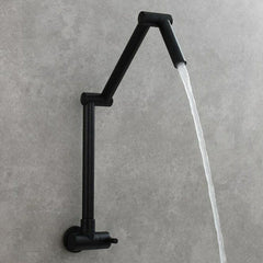 Folding Kitchen Sink Faucet Rotating Extension Single Cold Tap Wall Mounted